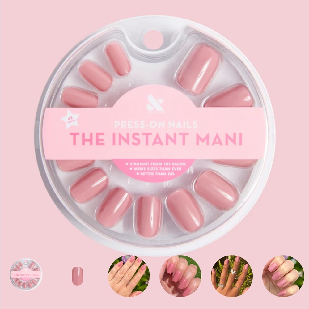 Short “Yogurt Parfait” Olive & June Press-On Nails
